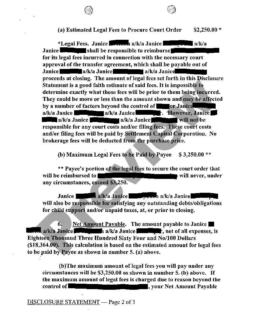 Get A05 Disclosure Statement Preview A05 Disclosure Statement