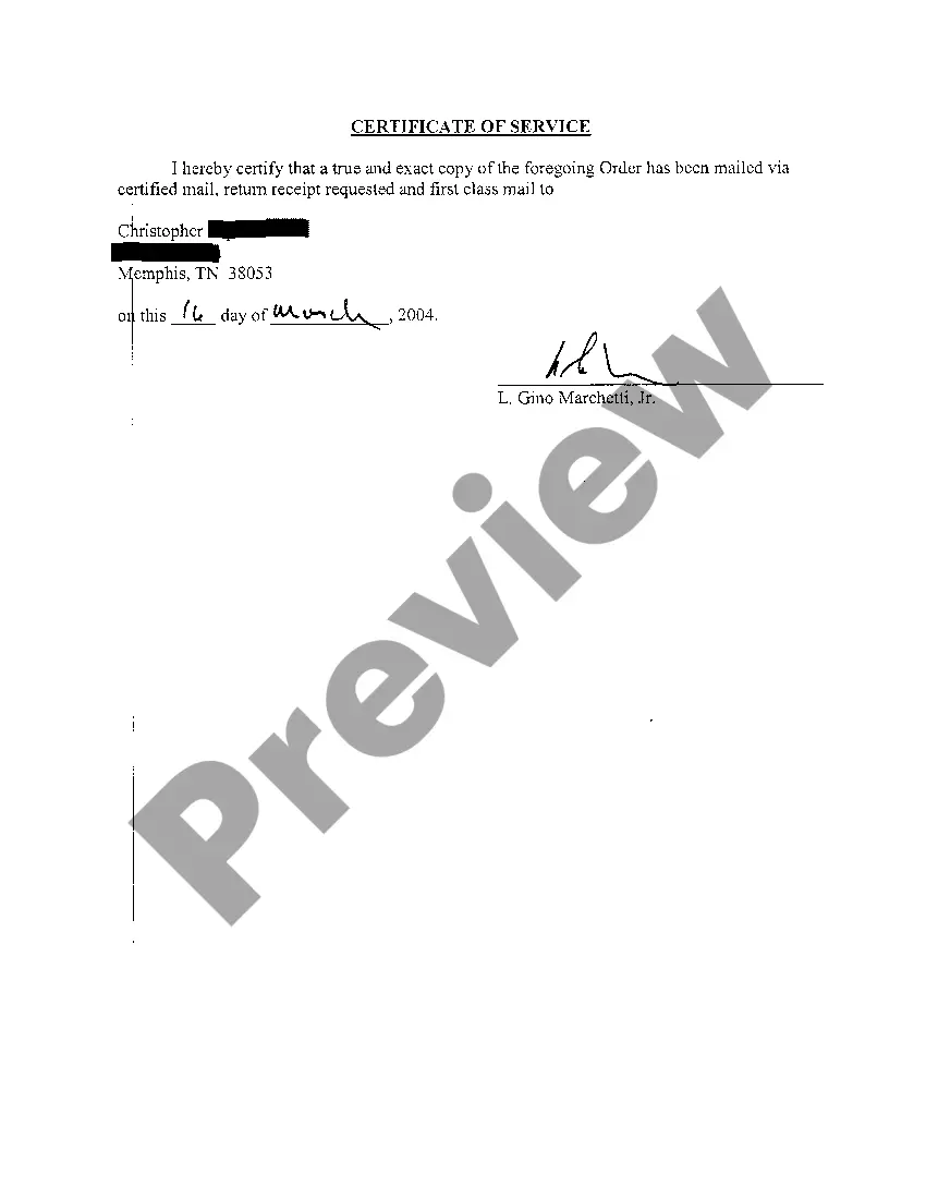 Preview A03 Order Approving Judgment