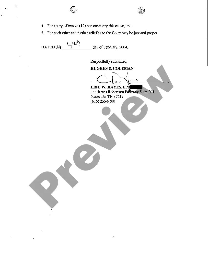 Preview A01 Complaint for Injuries to a Pedestrian