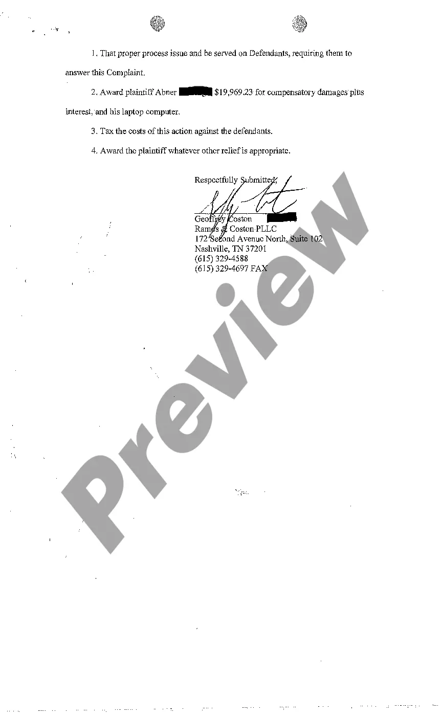 Preview A01 Complaint in Conversion