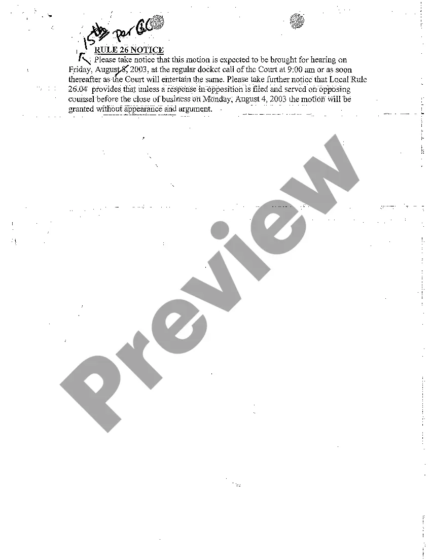 Preview A20 Motion to Set for Trial