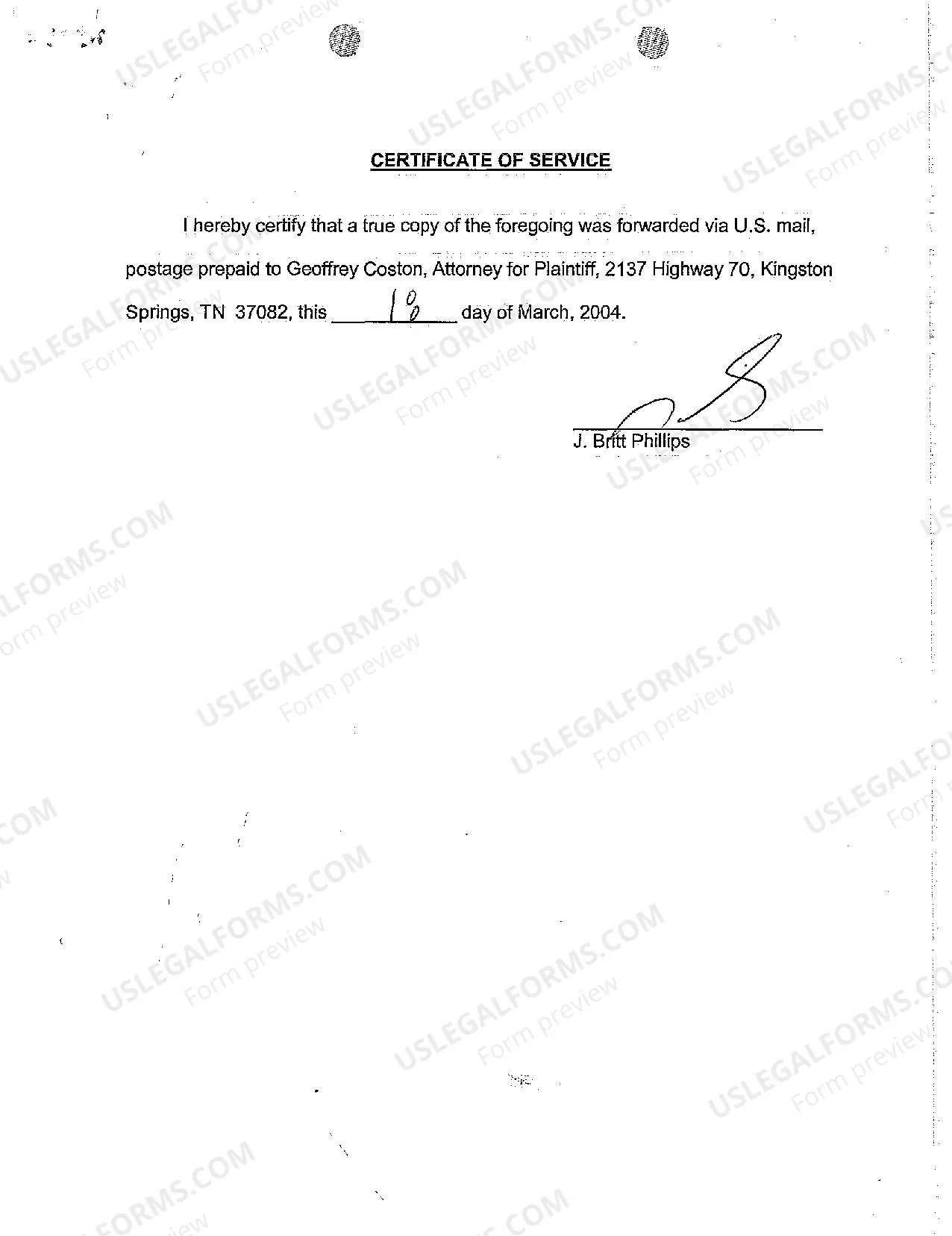 Preview A31 Affidavit of Defendant regarding missing property