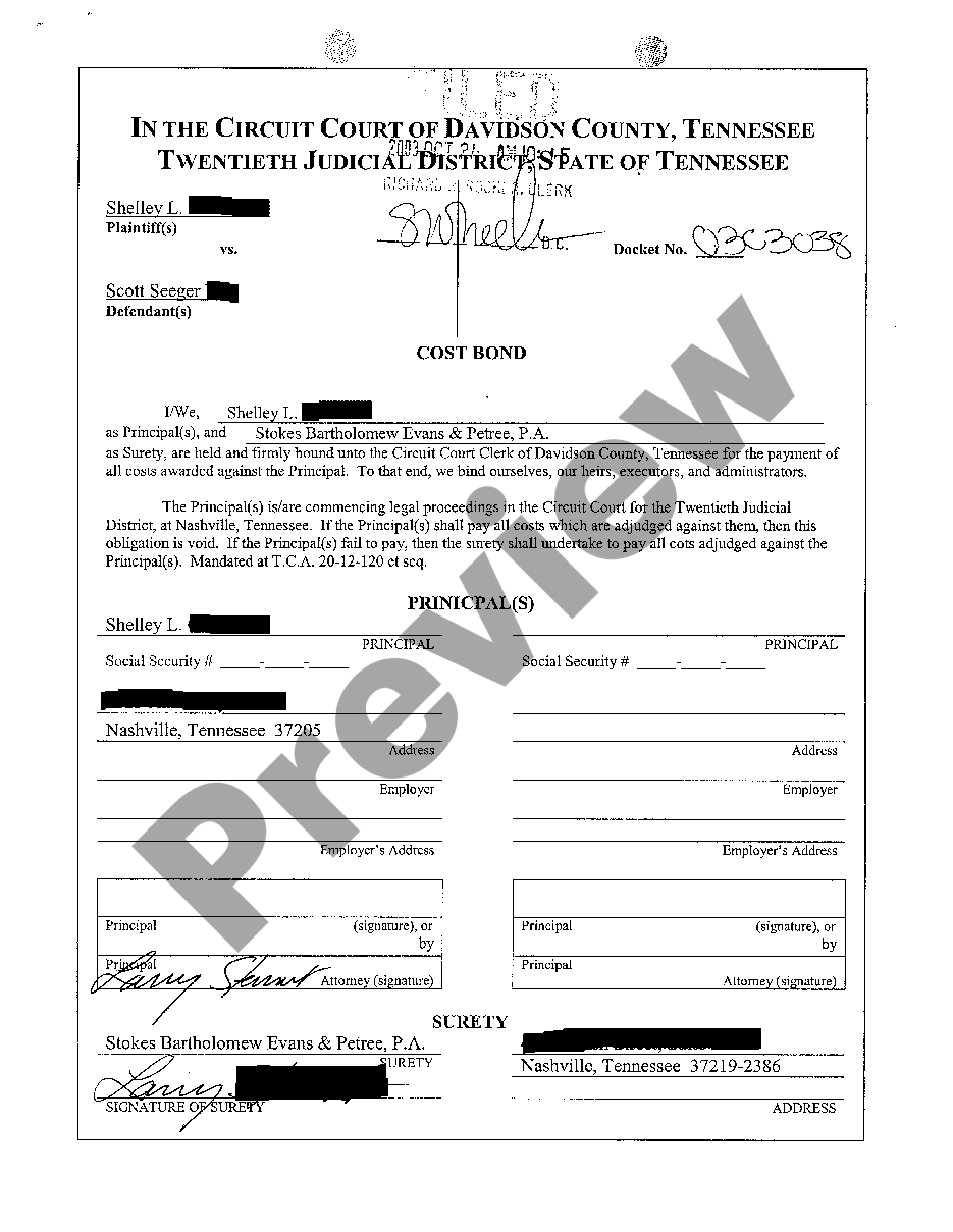 Petition For Name Change Form Tennessee US Legal Forms