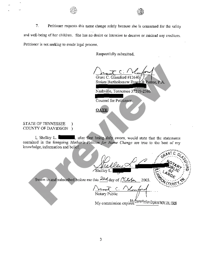 Get Mothers Petition For Name Change For Minor Child Preview Mothers Petition For Name Change For Minor Child