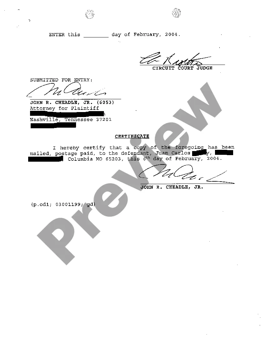 Preview A03 Order for Payment to Plaintiff