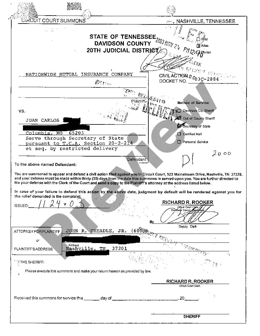 Preview A03 Order for Payment to Plaintiff