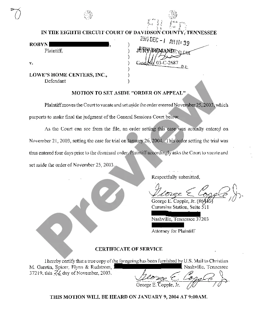 Preview A04 Certificate of Service