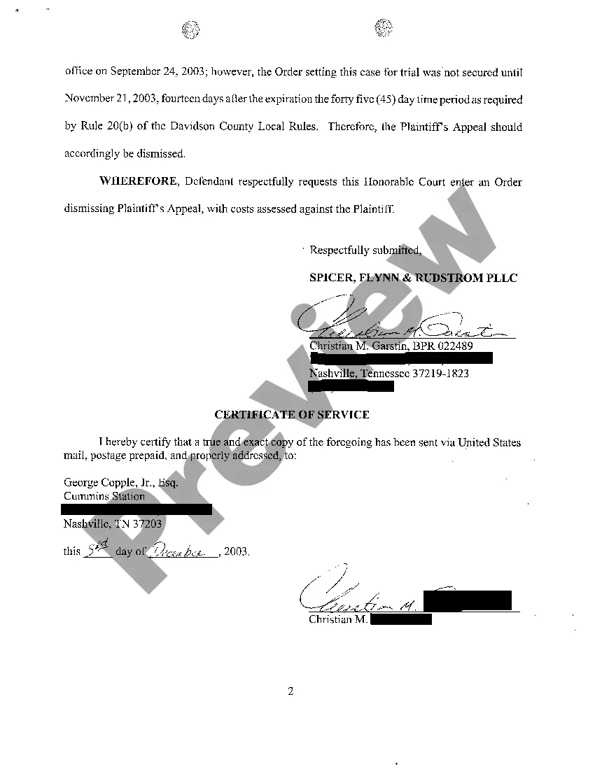 Preview A04 Certificate of Service