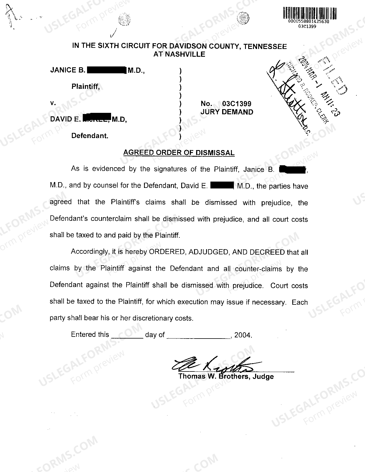 Tennessee Cost Bond For Service Of Subpoena Form Form US Legal Forms