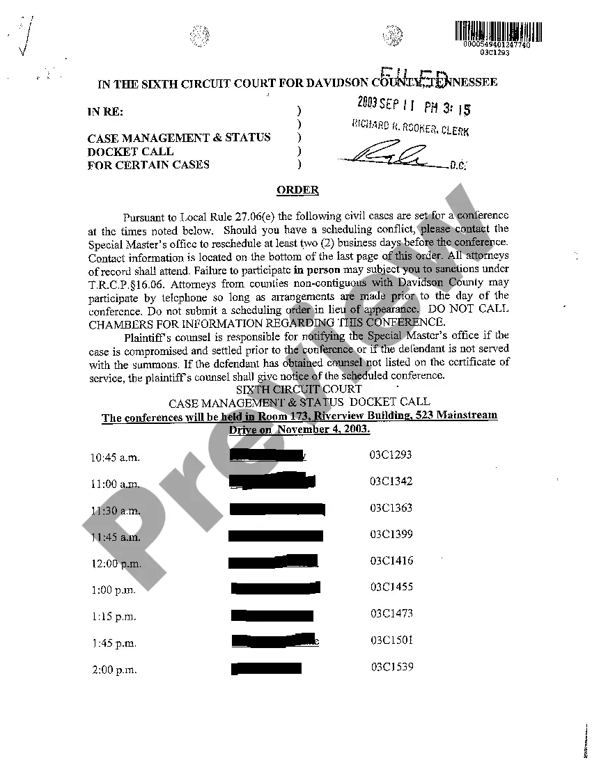 Preview A07 Case Management And Agreed Scheduling Order