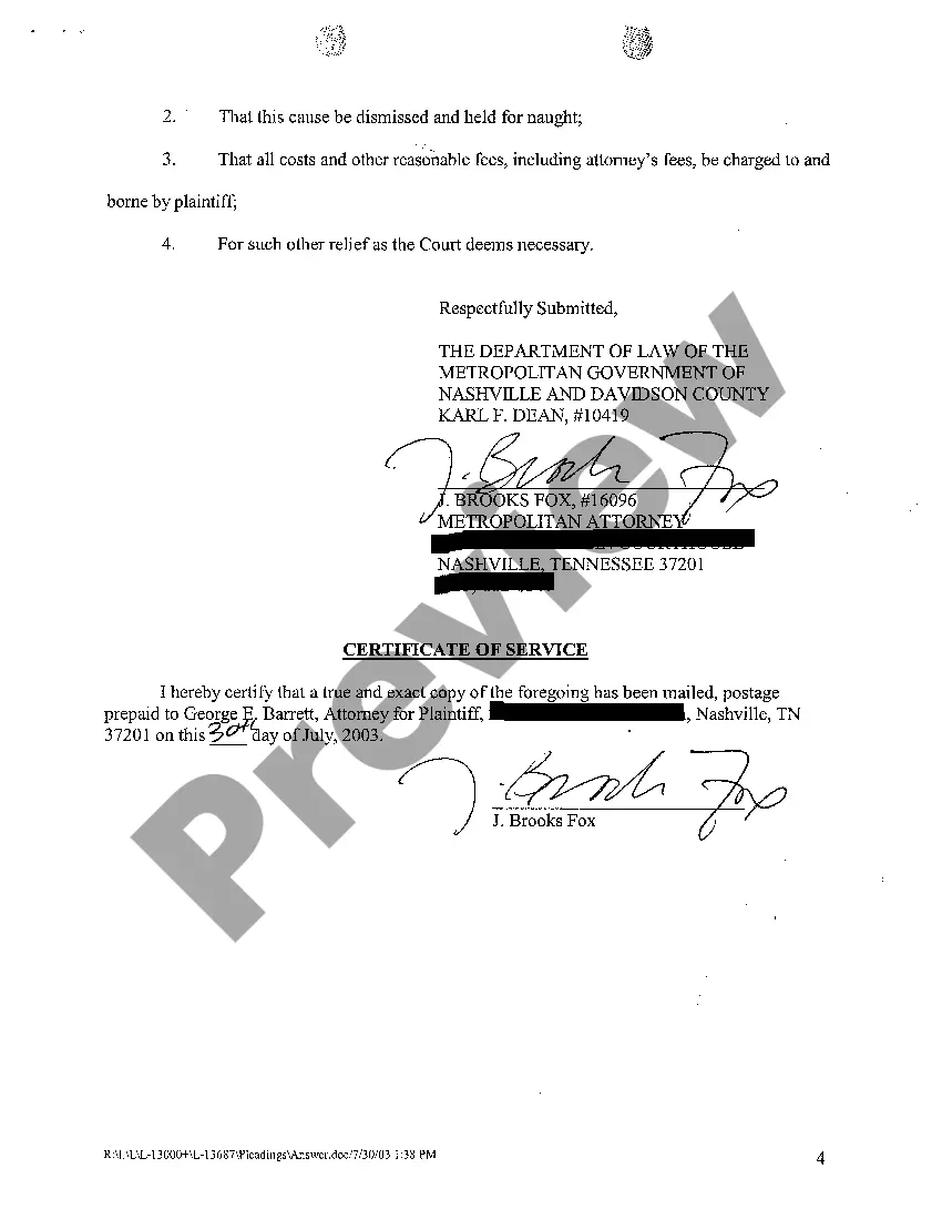 Get A06 Answer To Amended Complaint Retaliatory Discharge Against Supervisor Who Sexually Harassed Plaintiff Preview A06 Answer To Amended Complaint Retaliatory Discharge Against Supervisor Who Sexually Harassed Plaintiff