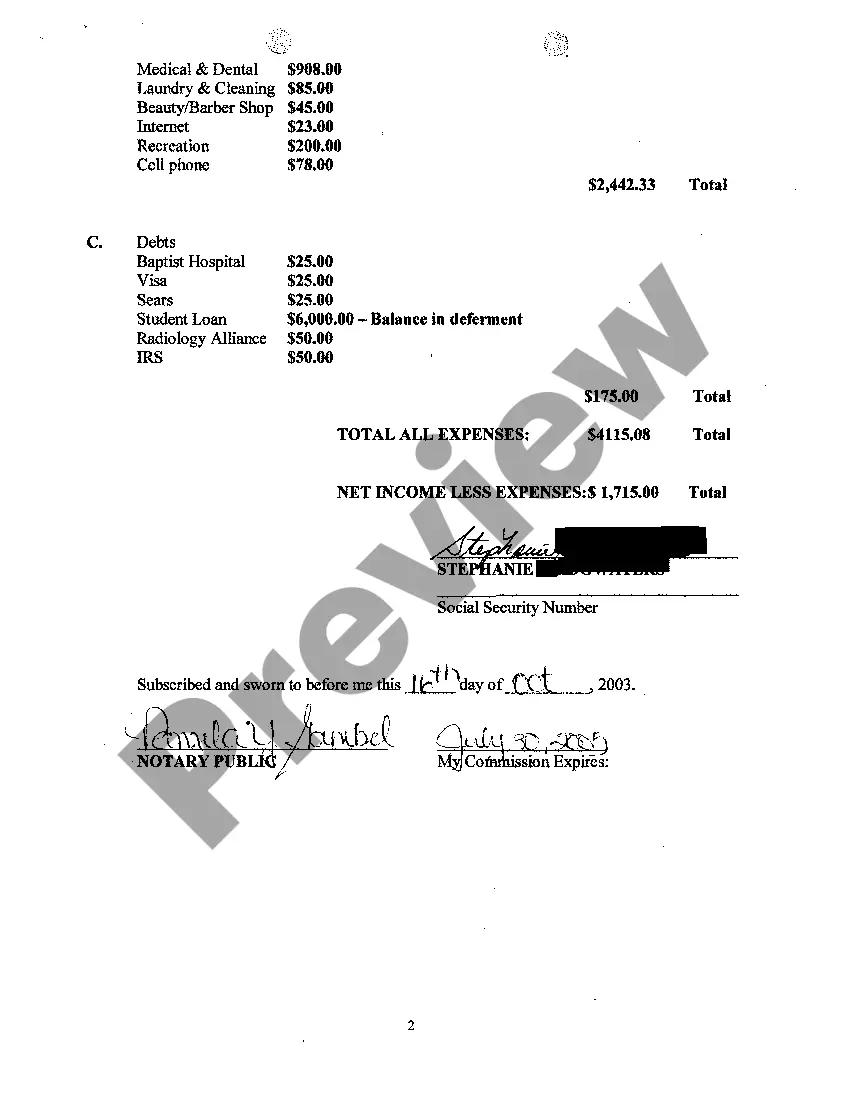 Preview A05 Income Expense Statement