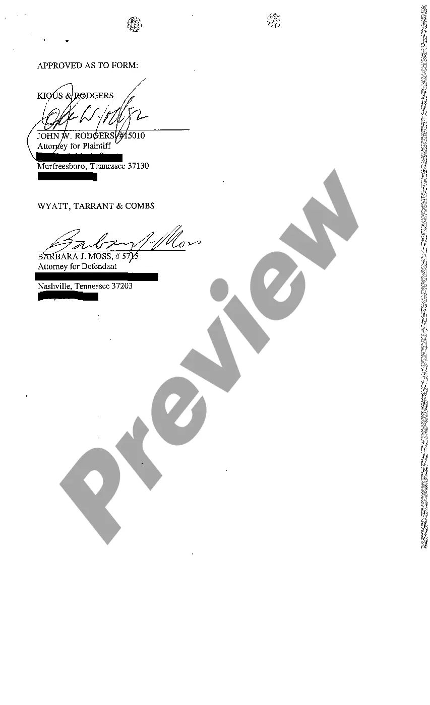 Preview A02 Consent Order For Dismissal With Prejudice