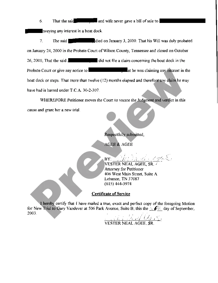 Preview A10 Motion for New Trial