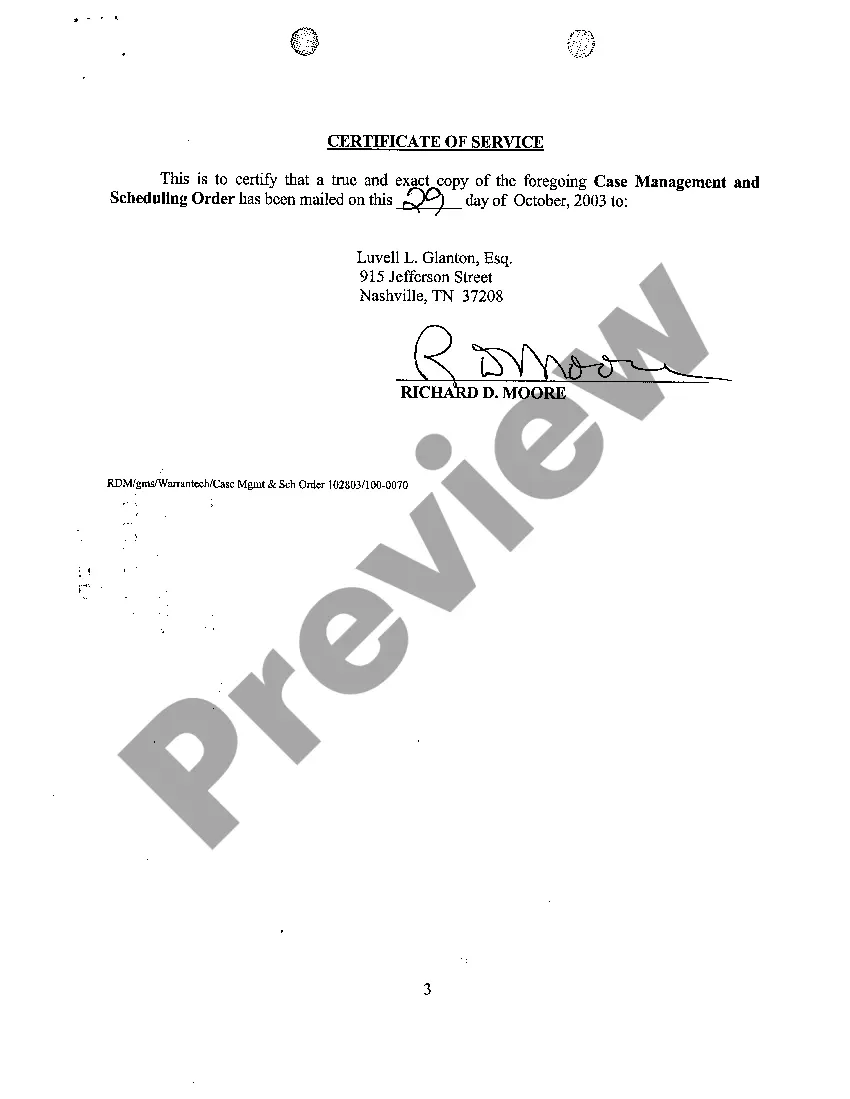 Preview A07 Case Management And Scheduling Order to Appear Before Special Master