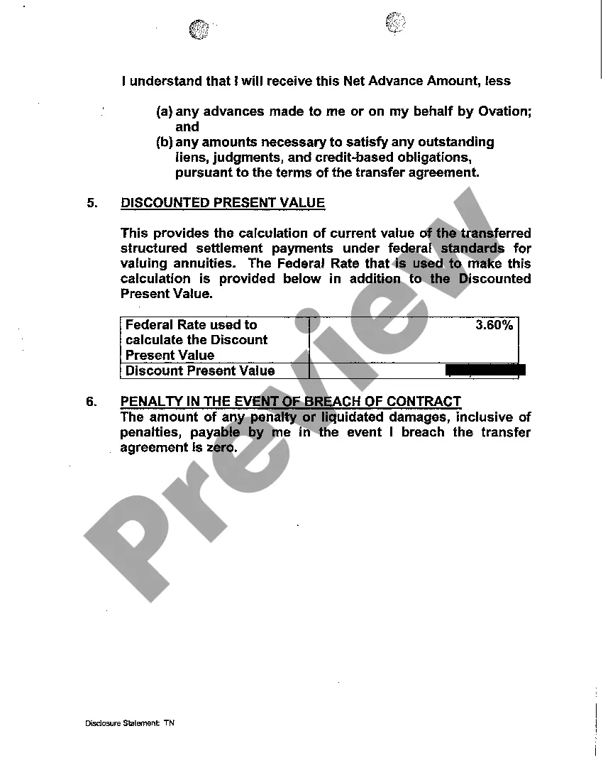 Preview A05 Disclosure Statement from Buyer of Payments