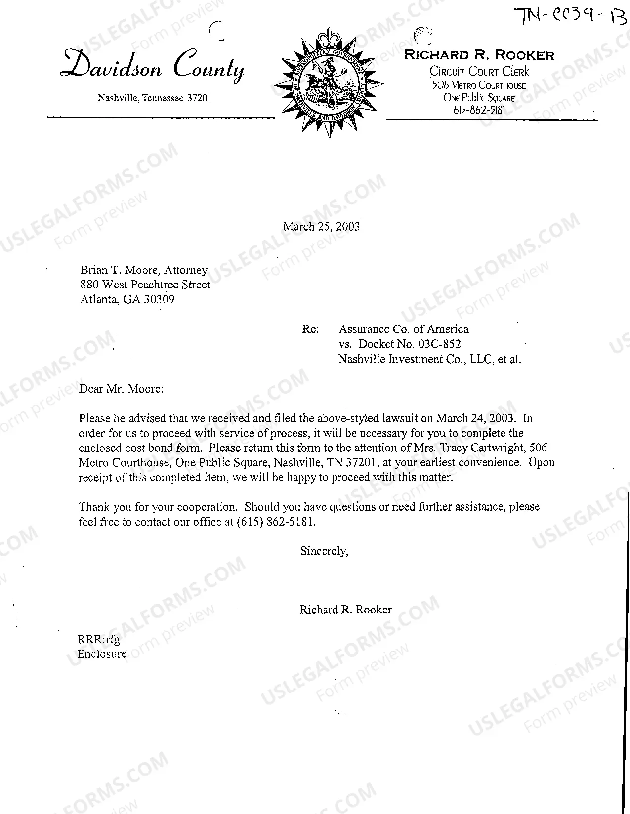 Preview Cost Bond to Act as Surety for Payments of Costs Awarded Against the Principal