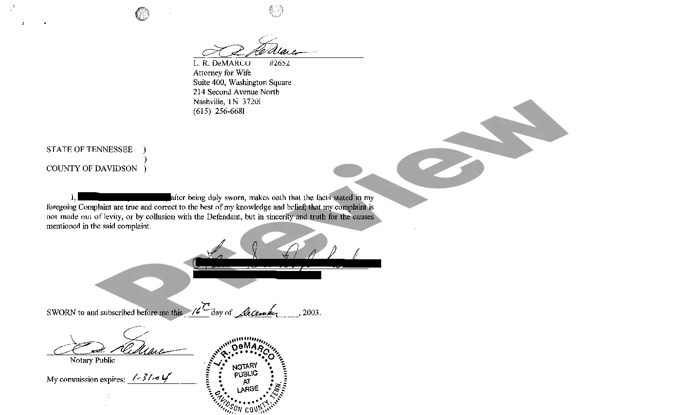 Preview A01 Complaint for Absolute Divorce