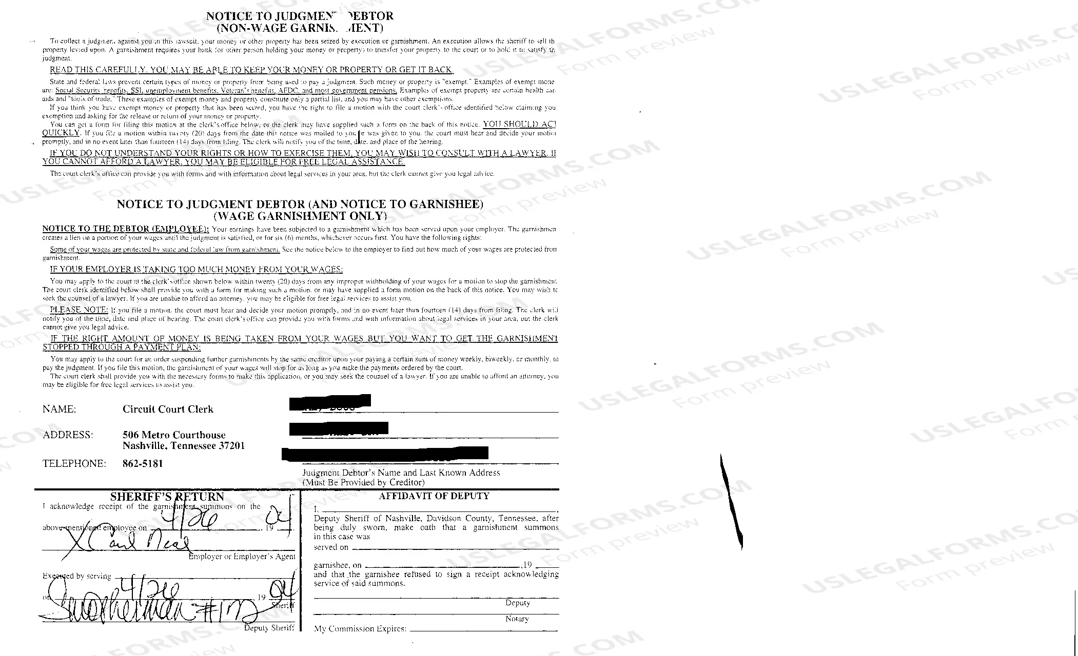 Preview A04 Affidavit for Sheriff
