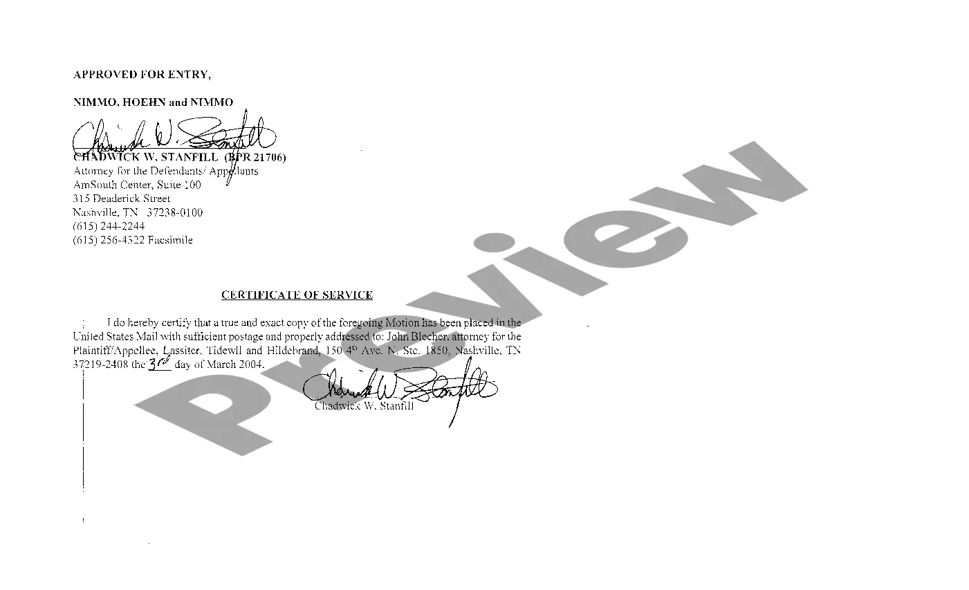 Preview A11 Order Dismissing Appeal