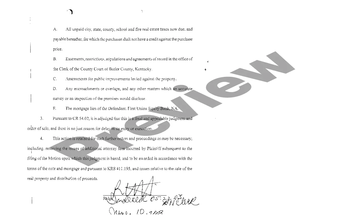 Preview A03 Judgment for Money Award and Interest