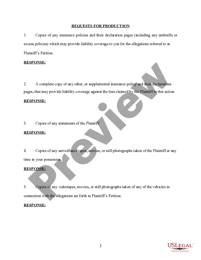 Preview Plaintiff's Request for Production