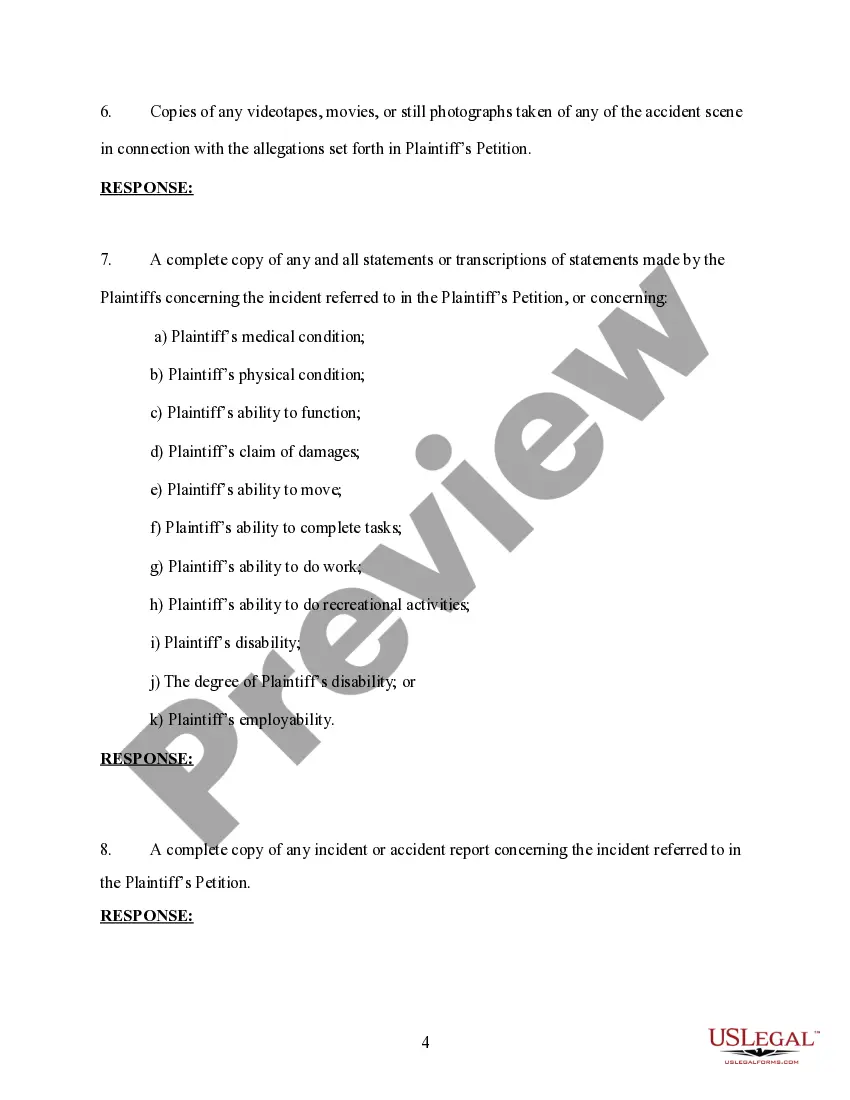 Preview Plaintiff's Request for Production