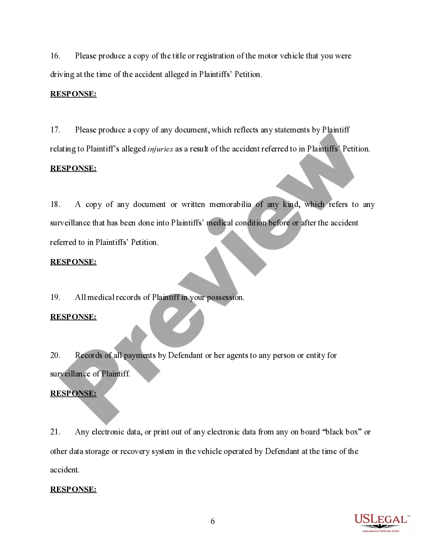 Preview Plaintiff's Request for Production