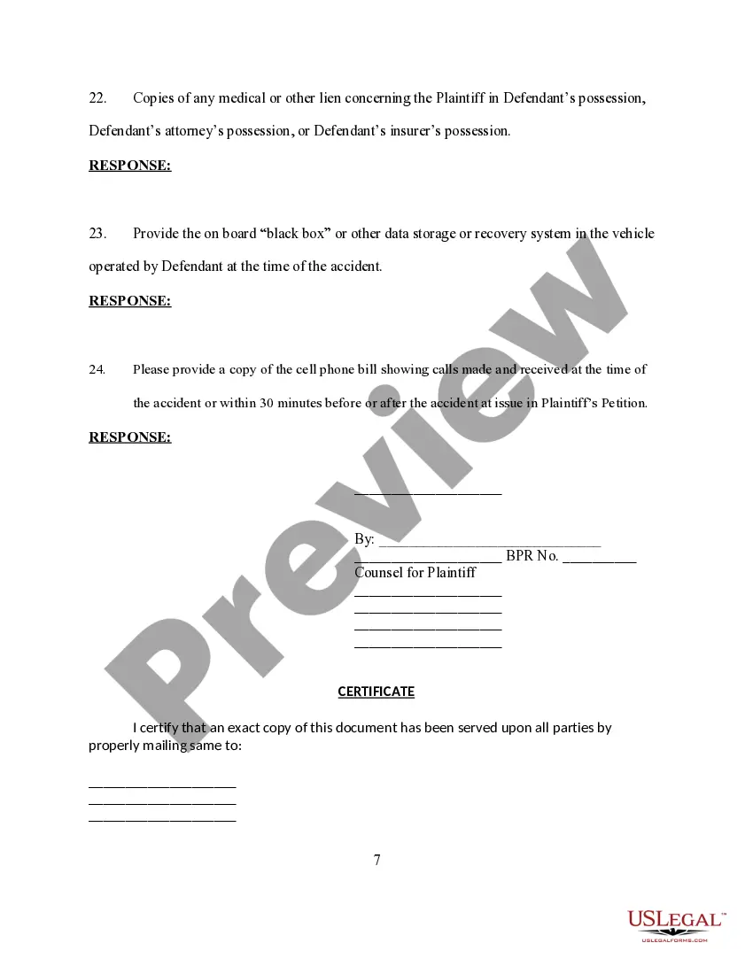 Preview Plaintiff's Request for Production