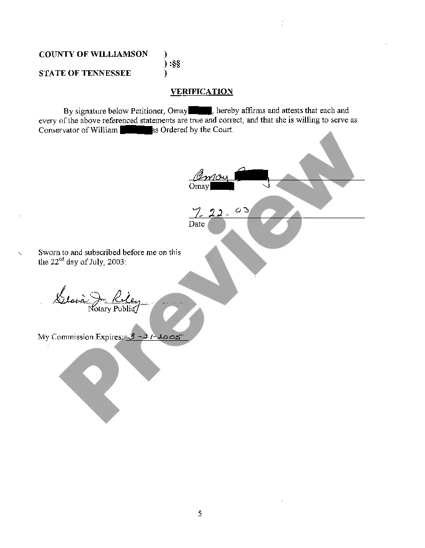 Preview A01 Emergency Petition For Conservatorship