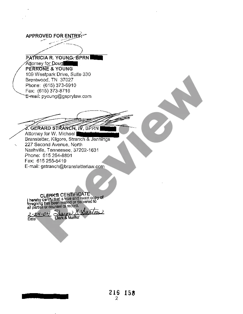 Preview A09 Order of Compromise and Settlement regarding Breach of Verbal Agreement for Services