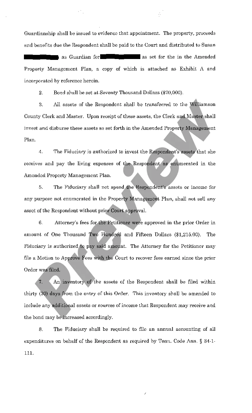 Preview A05 Amended Order Appointing Guardian of Minor