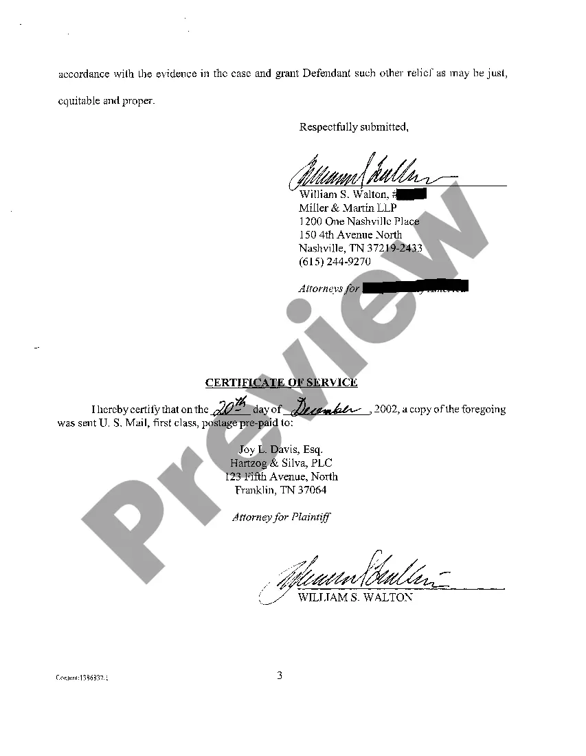 Preview A02 Answer of Defendant to Complaint for Worker's Compensation Benefits for Low Back Injury