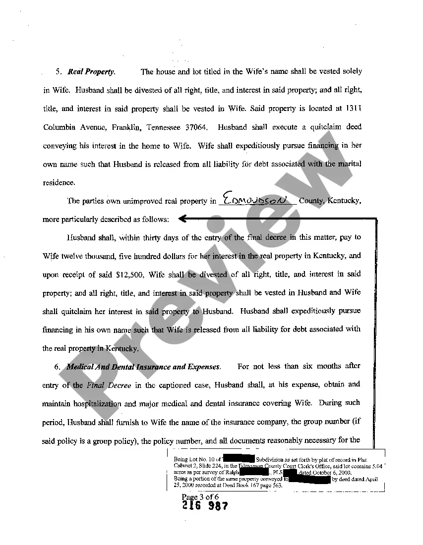 Preview A04 Marital Dissolution Agreement