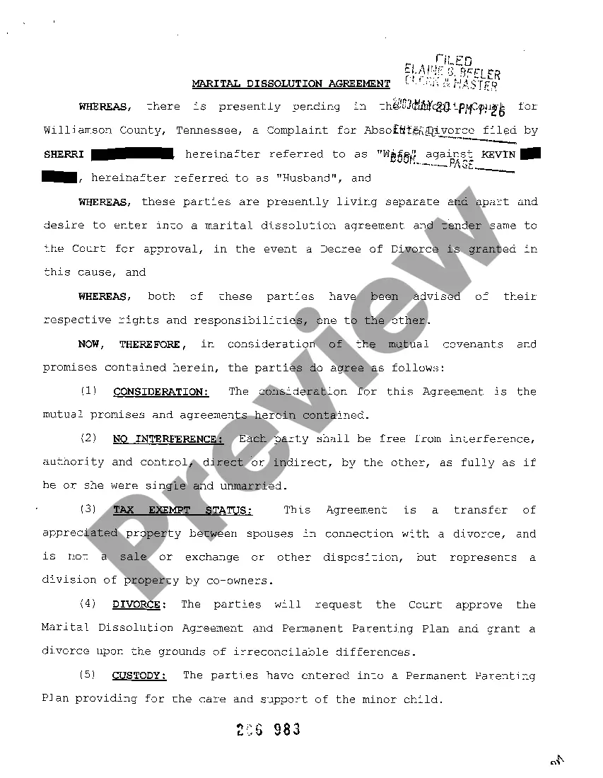 Preview A04 Final Decree of Divorce with Minor Children Based Upon Irreconcilable Differences