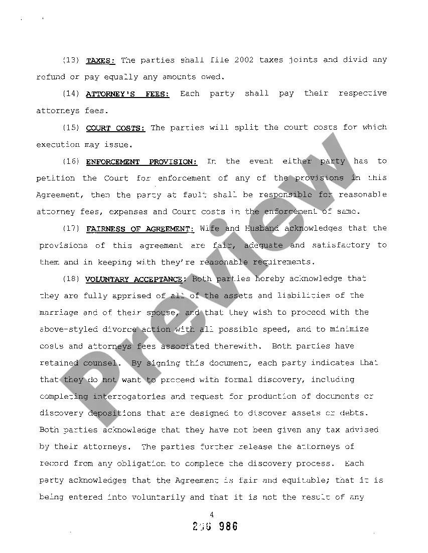 Preview A04 Final Decree of Divorce with Minor Children Based Upon Irreconcilable Differences