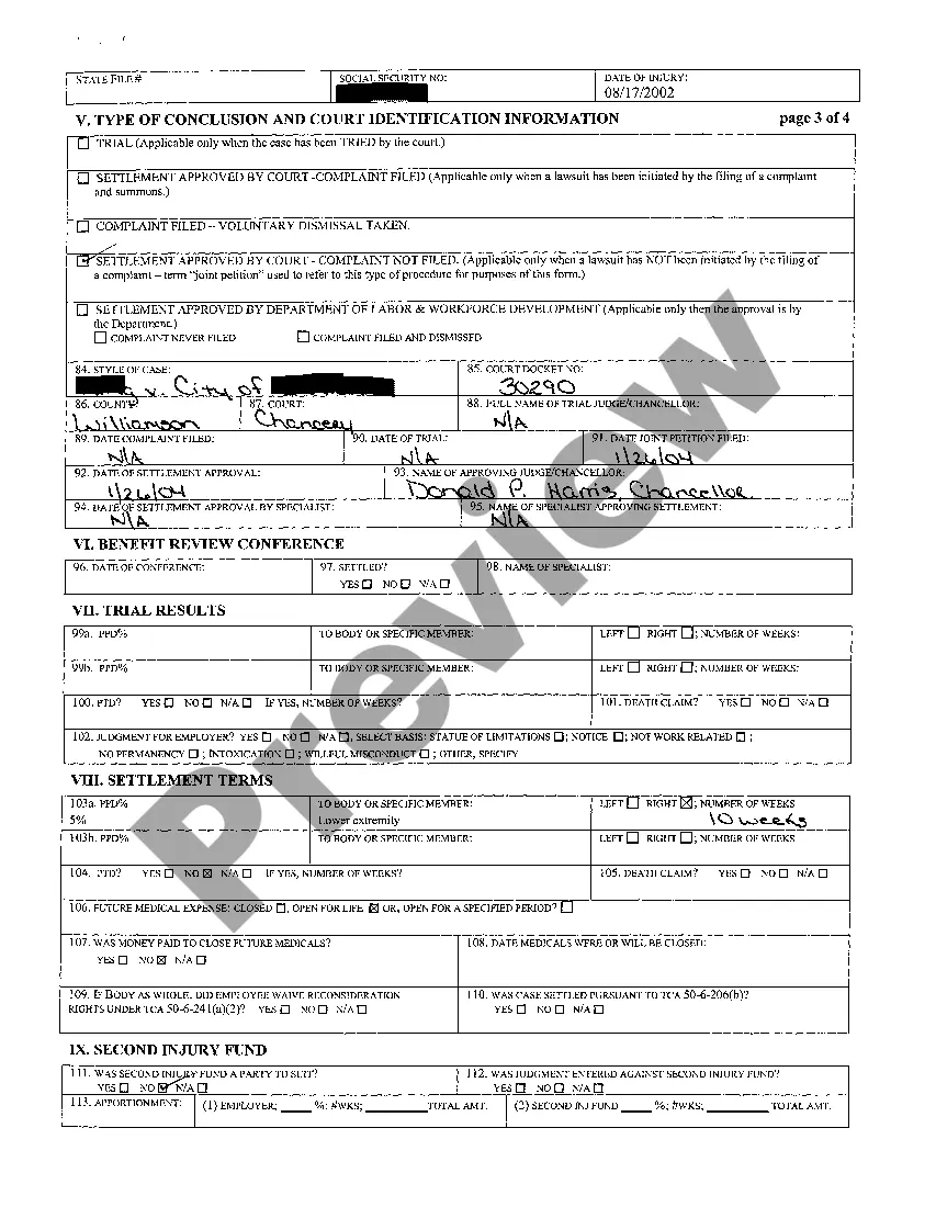 Preview A02 Workers Compensation Statistical Data Form