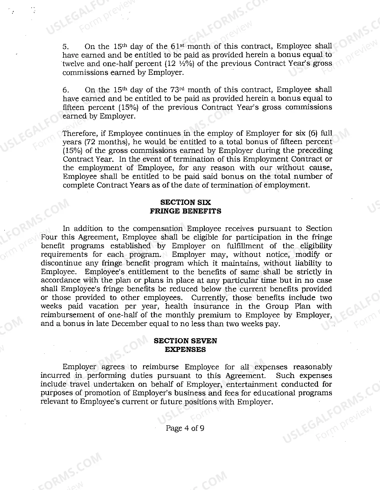 Preview A02 Employment Agreement Tennessee