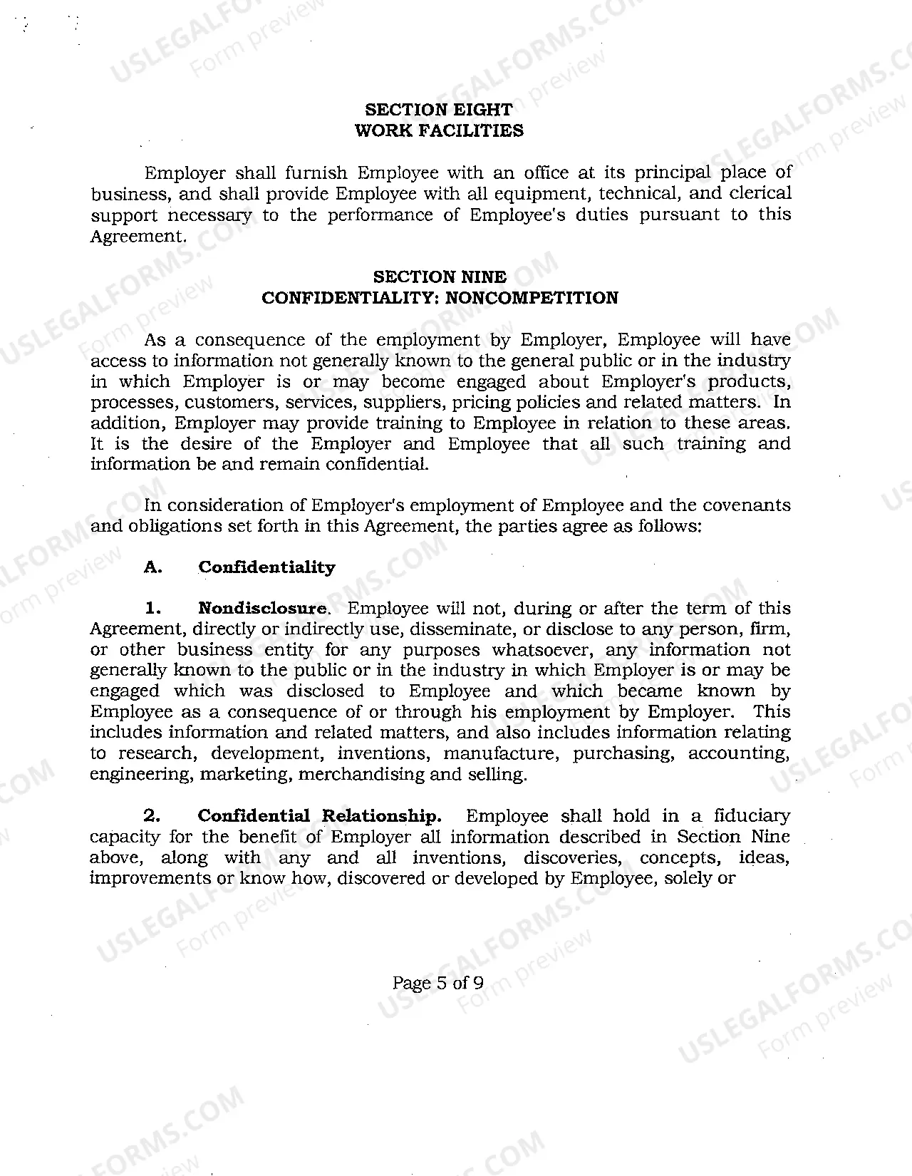 Preview A02 Employment Agreement Tennessee