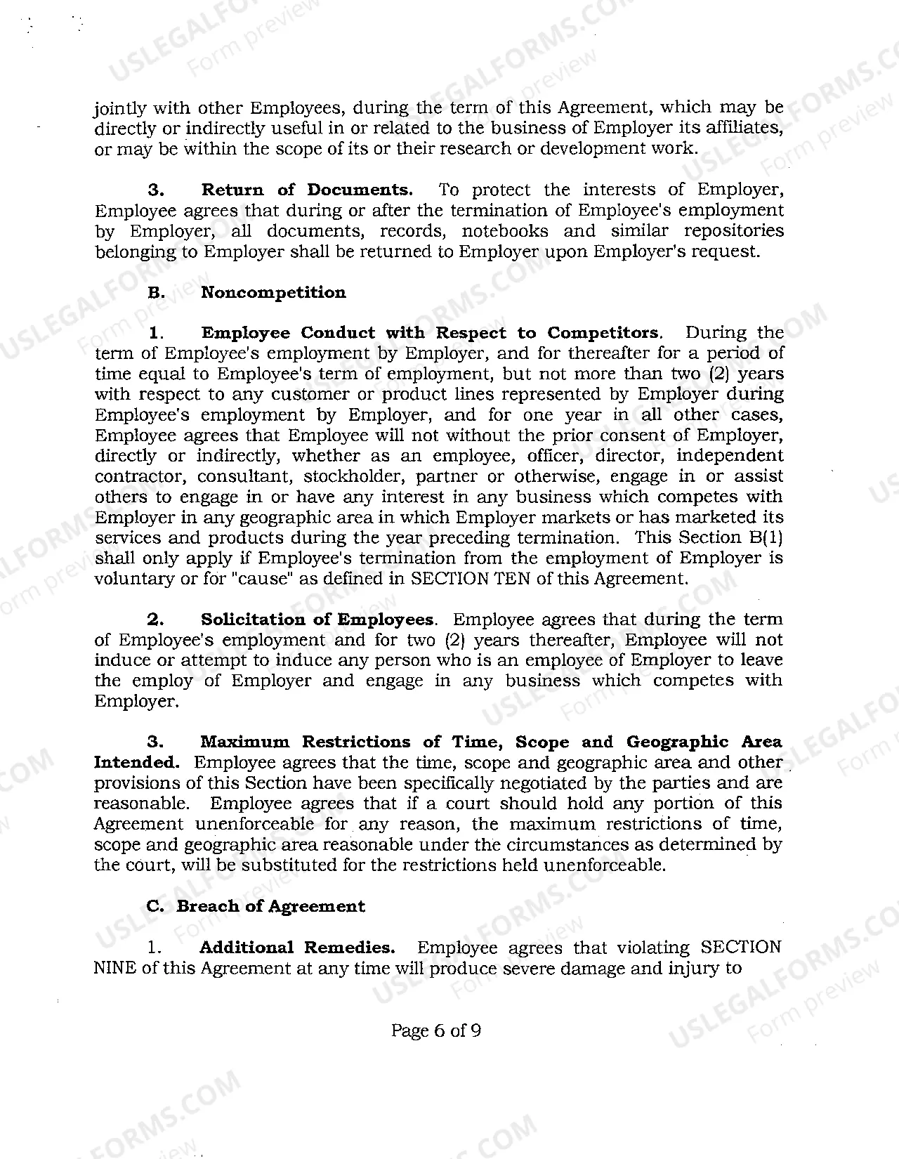 Preview A02 Employment Agreement Tennessee