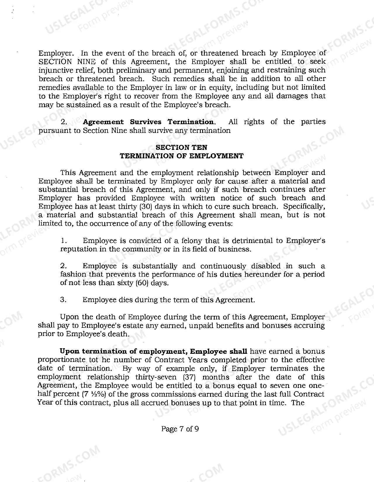Preview A02 Employment Agreement Tennessee