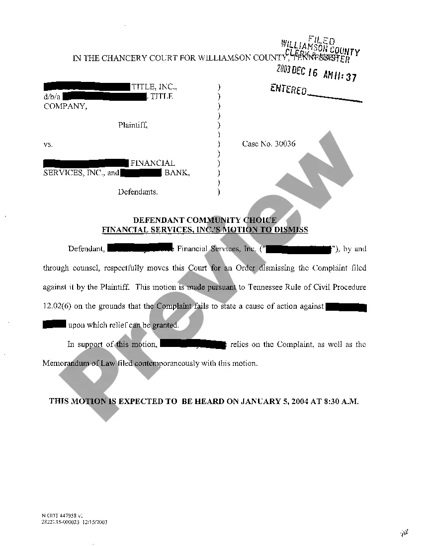 Preview A05 Appearance and Request To Receive Notice