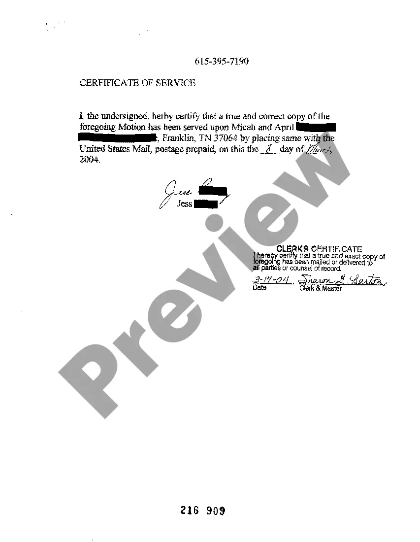 Preview A04 Motion To Dismiss For Failure to Prosecute