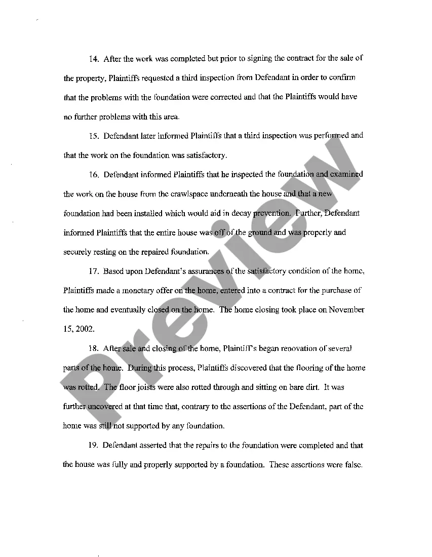 Preview A01 Complaint Against Home Inspector