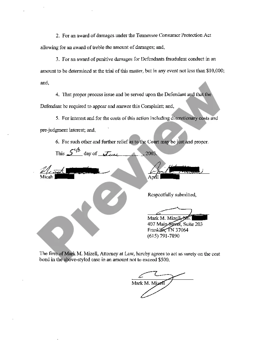 Preview A01 Complaint Against Home Inspector