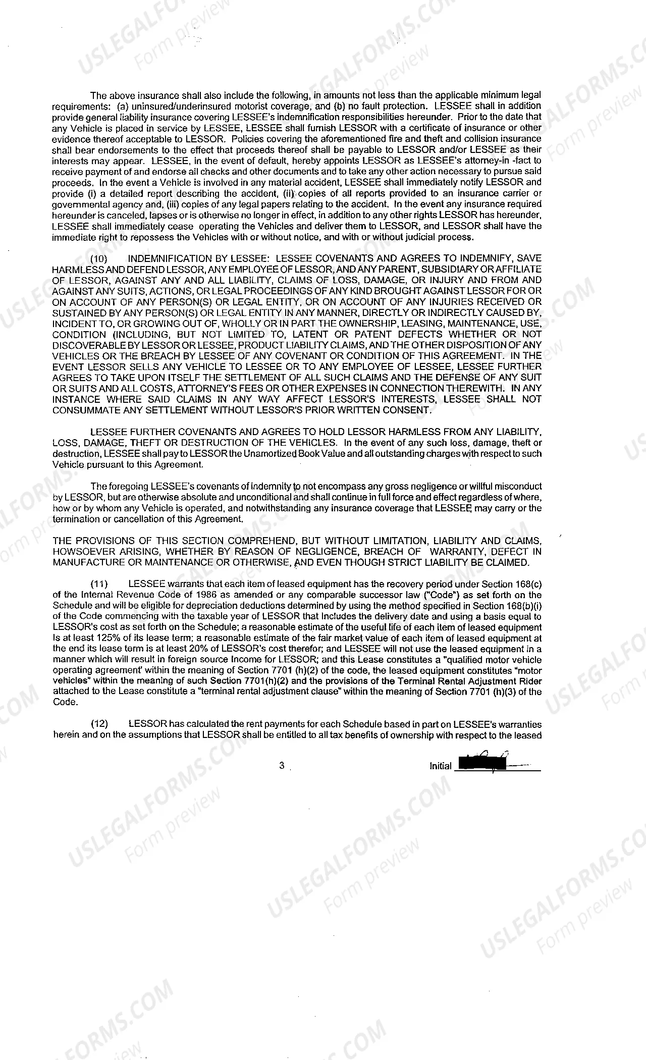 Preview A02 Exhibit A - Commercial Transportation Lease Agreement