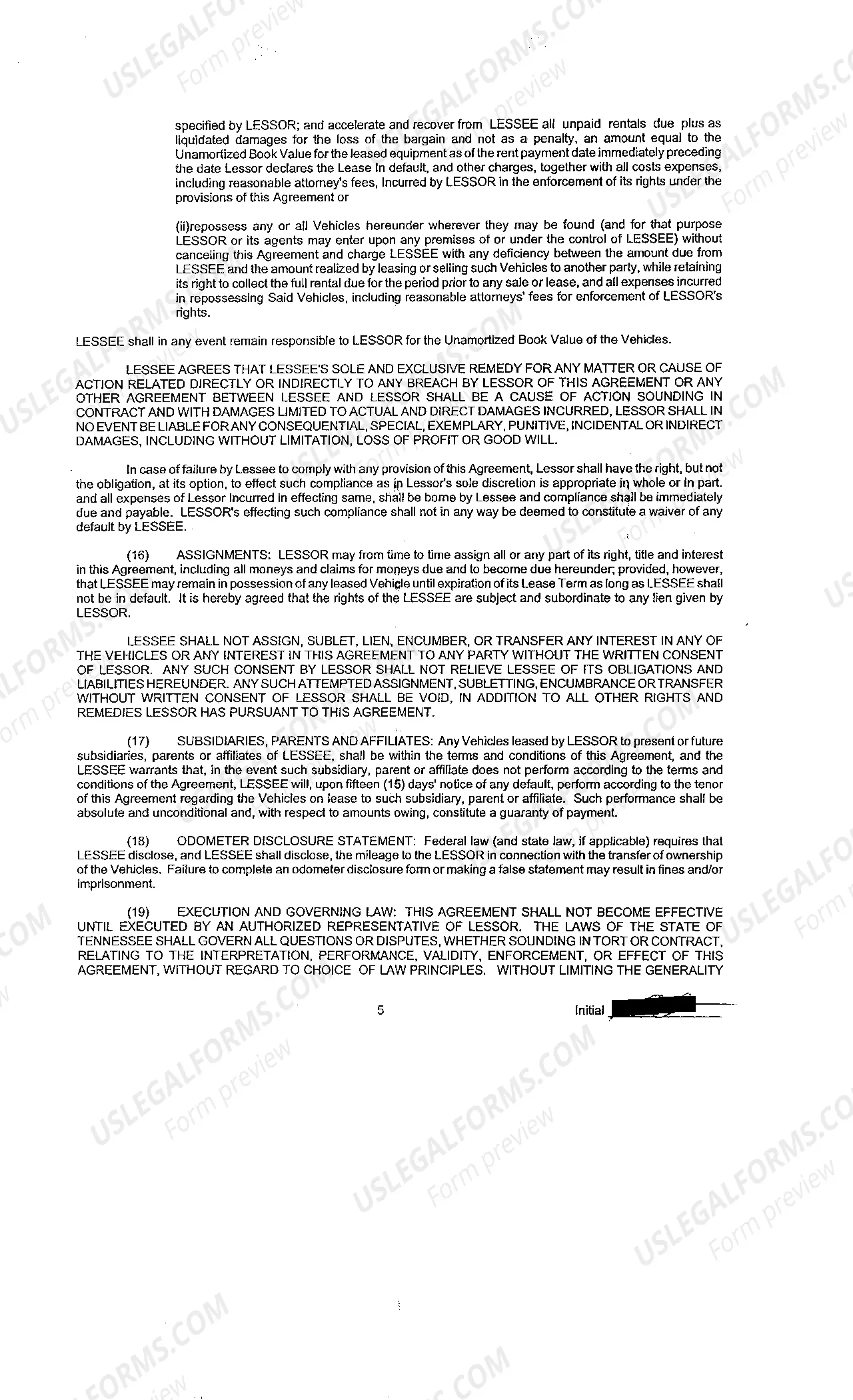 Preview A02 Exhibit A - Commercial Transportation Lease Agreement