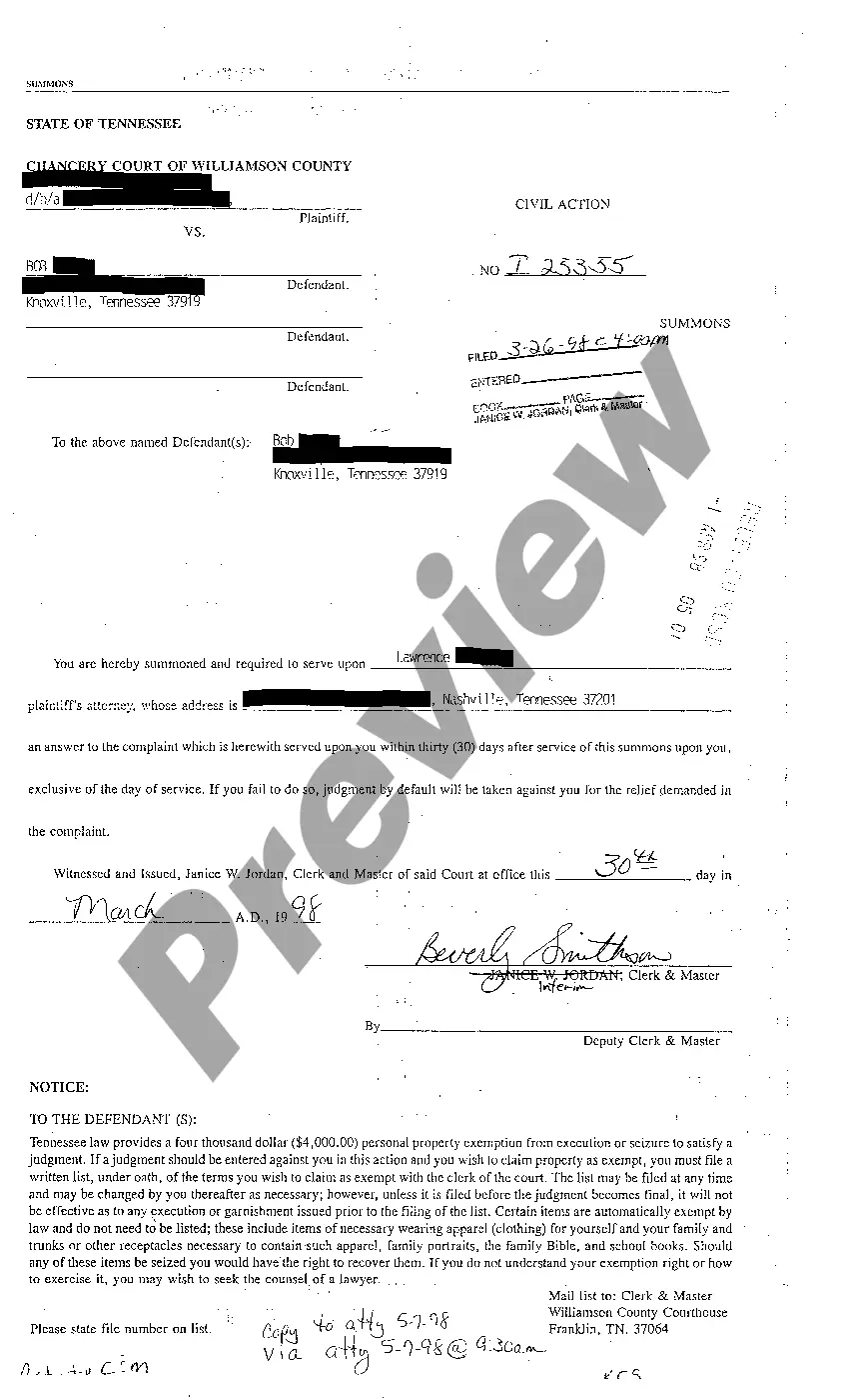 Preview A01 Complaint for Demand for Payment by Employer for Excess of Draw Earned by Defendant