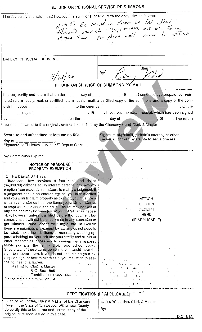 Preview A01 Complaint for Demand for Payment by Employer for Excess of Draw Earned by Defendant