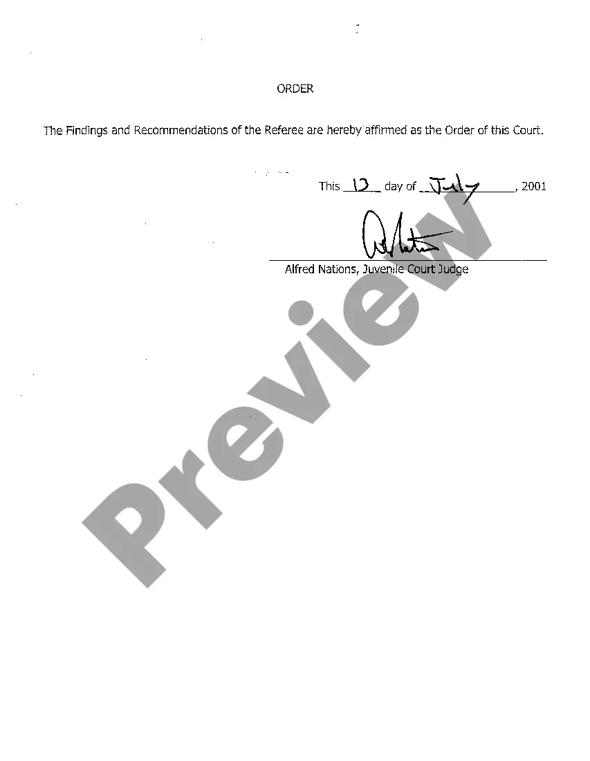 Preview A05 Order regarding natural father and outstanding child support